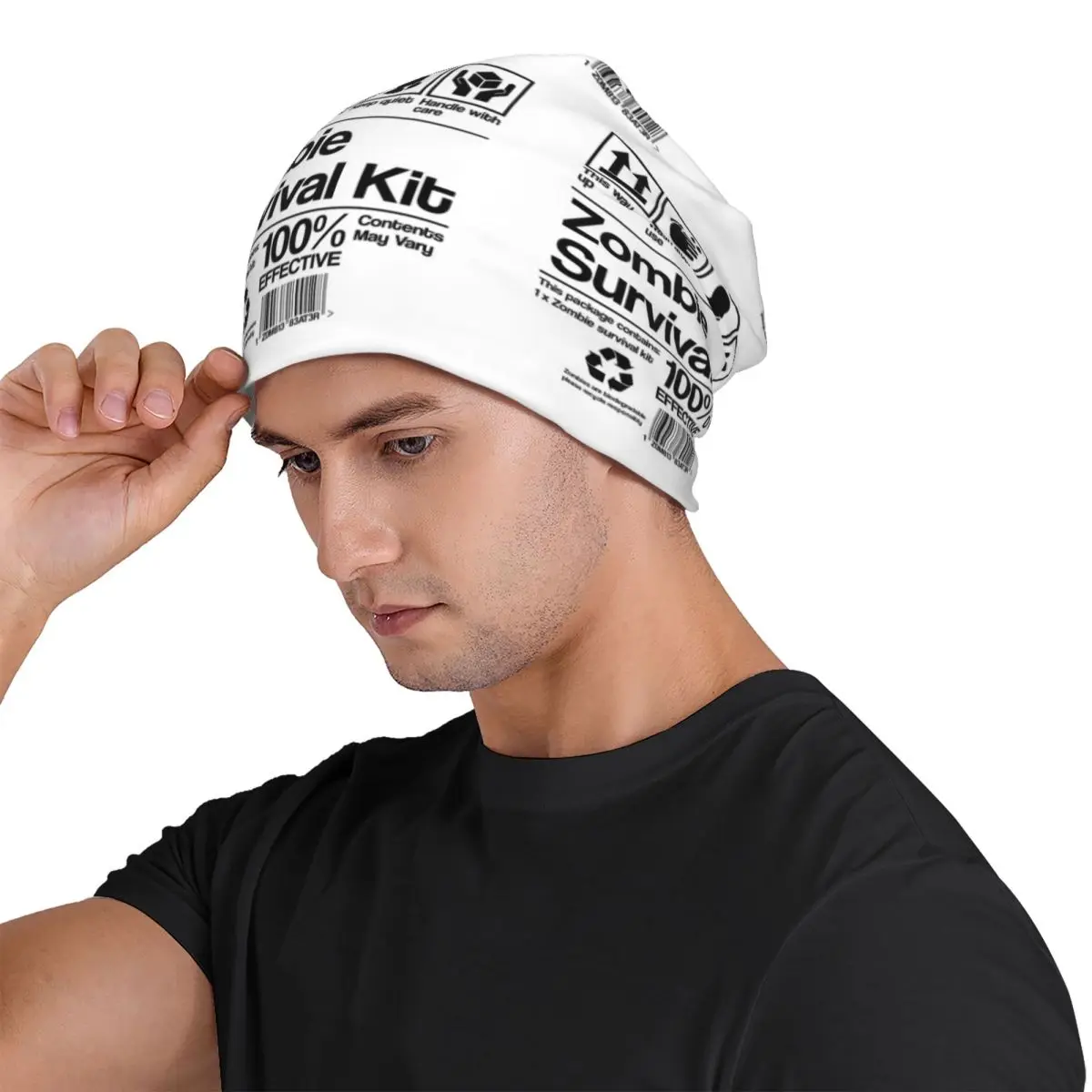 Zombie Survival Kit Unisex Adult Beanies Caps Knitted Bonnet Hat Warm Fashion Autumn Winter Outdoor Skullies Hats