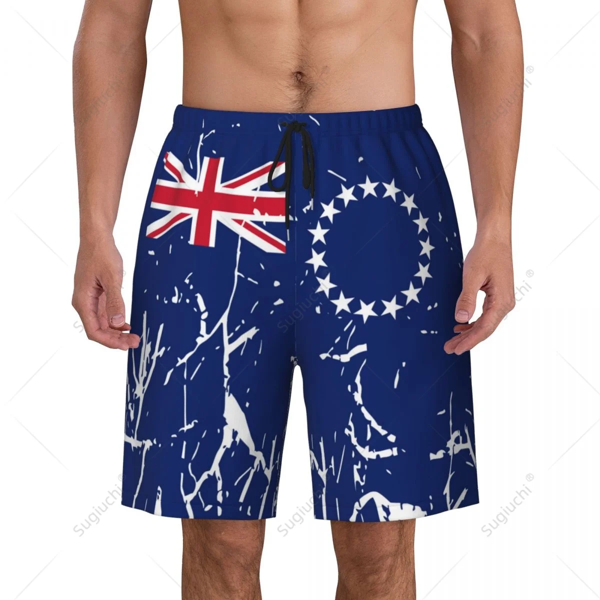 

Men's Cook Islands Flag Beach Pants Board Shorts Surfing Boys Soccer Cycling Swimwear Running Polyester