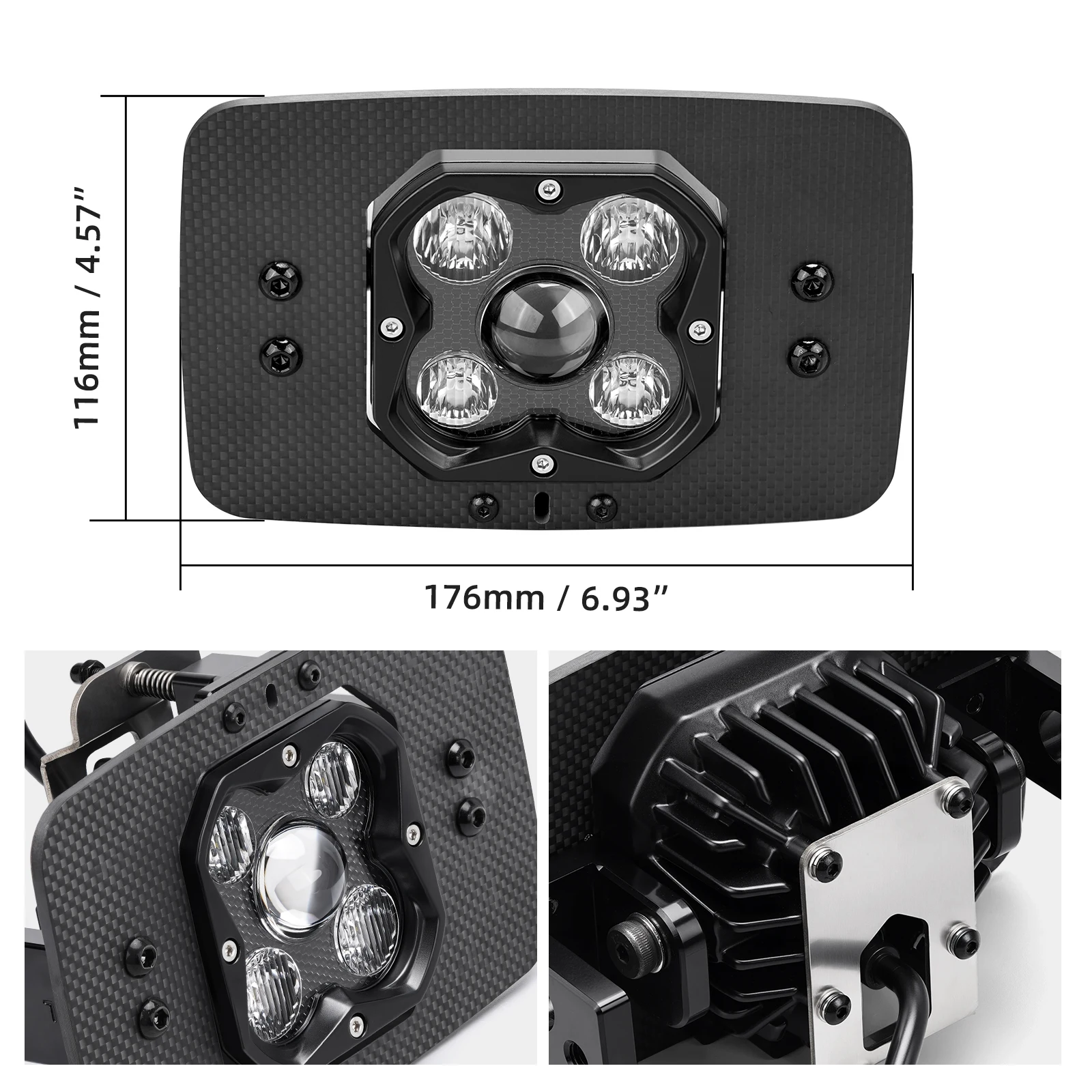 NICECNC 1993-2025 For Honda XR650L XR 650L Motorcycle Adjustable Rally LED Headlight Kit 10-30V Lamp Headlight 2024 2023 2022