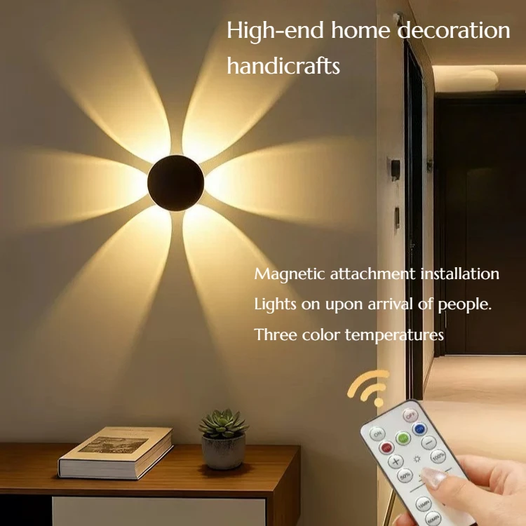 NEW Flower Magnetic-suction Intelligent Charging Ornament for Human Body Sensing Home Atmosphere Decoration Craft Gift