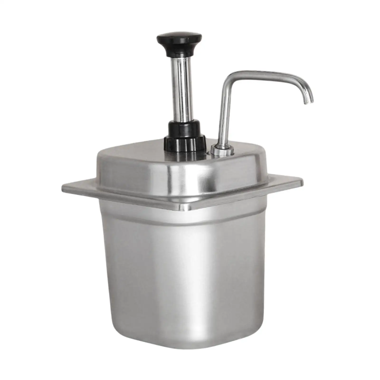 Sauce Dispenser Pump 2.3L Hand Stainless Steel for Dressing Sauce Restaurant