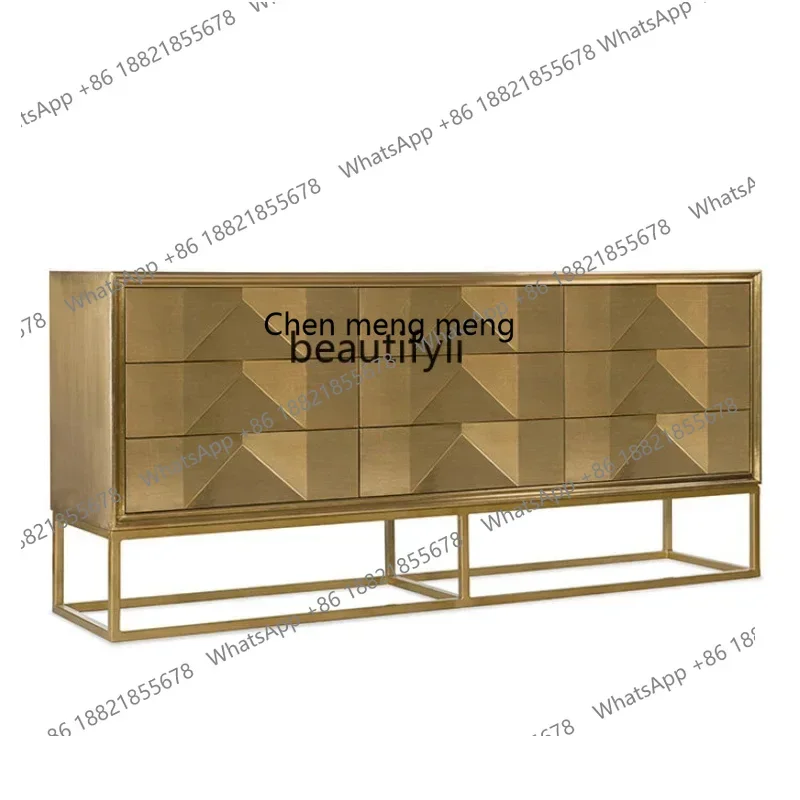 D178  Y LBX American Sideboard High-End Storage Entrance Cabinet Curio Cabinet Post-Modern Light Luxury