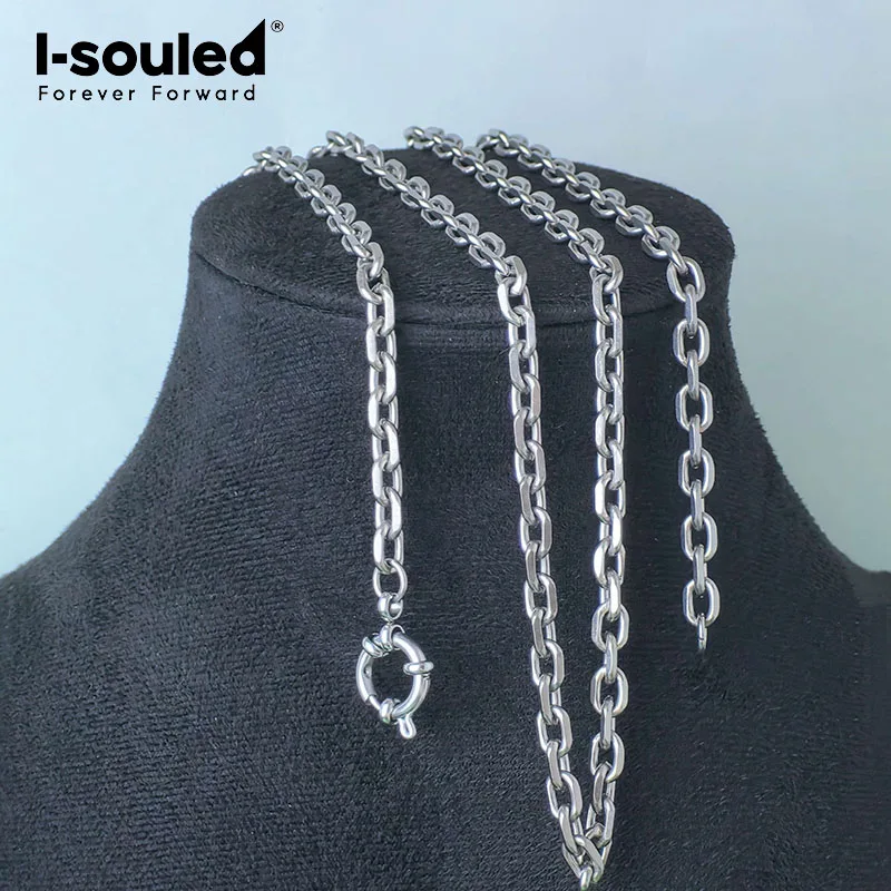 5.2mm pure titanium Buddha brand chain O-chain men's high-end retro necklace simple, fashionable and lightweight
