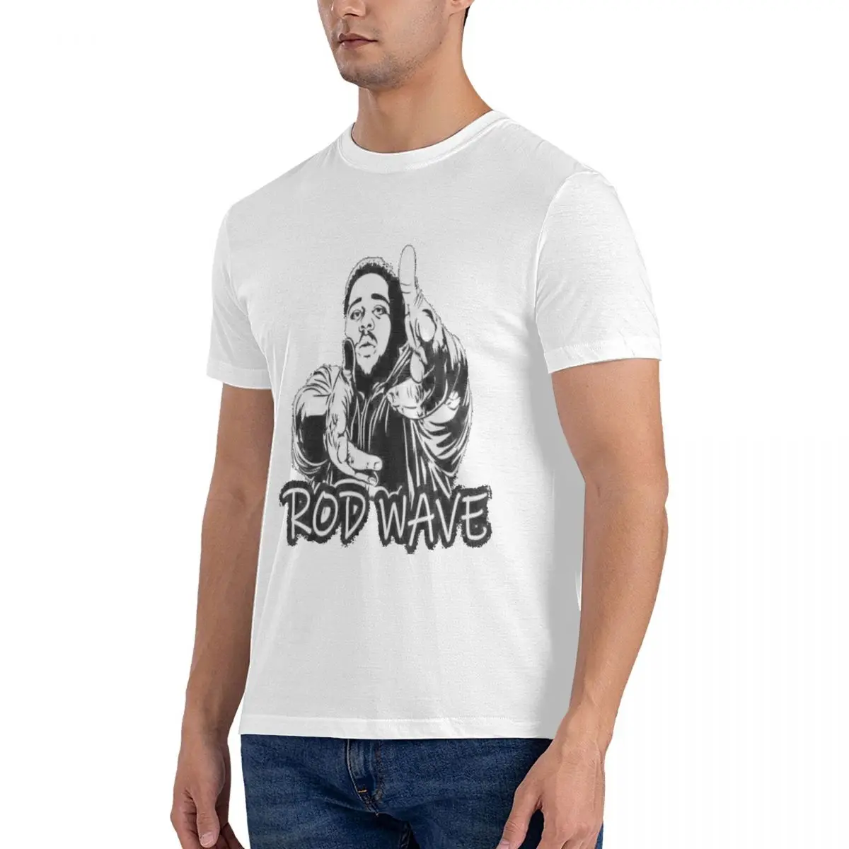 Men's T Shirt rod wave Unique Tee Shirt Short Sleeve O Neck T-Shirts 100% Cotton mens clothing official-website tops fugees image 2