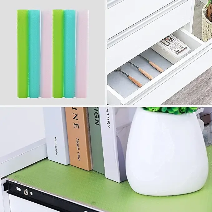 4pcs/set Refrigerator Pad Antifouling Liners Washable Mildew Refrigerator Mats Can Be Cut Refrigerator Fridge Mats