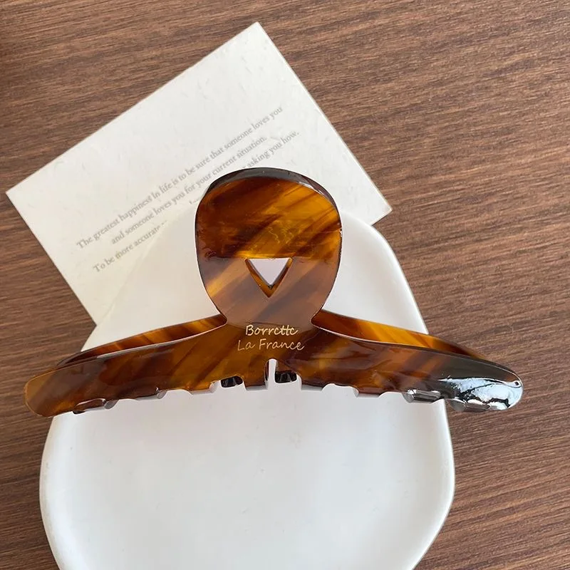 قطعة واحدة من مشبك شعر خلات فرنسا الكورية، مشبك قرش كبير فرنسي أنيق عالي الجودة، مناسب للشعر السميك، إكسسوار للشعر #6