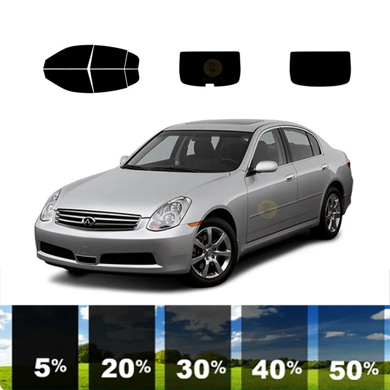 

precut Removable Window Tint Film For Car 100% UVR 5%-70%VLT Heat Insulation Carbon ﻿For INFINITI G SERIES 4 DR SEDAN 2003-2006