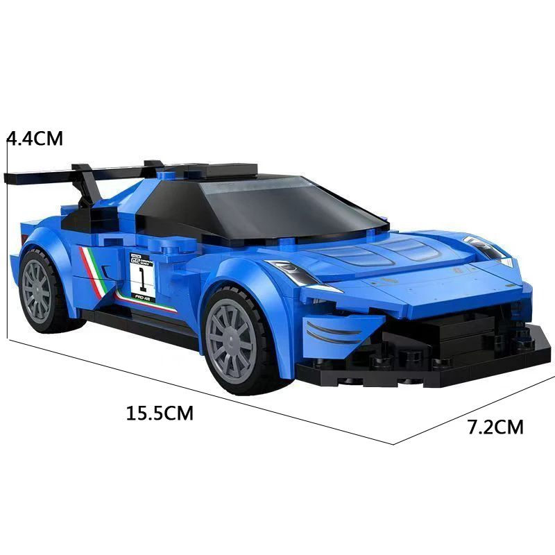

1:24 Scale Speed Champion Building Block MT Italy Super Sport Car GT2 Stradale Racing Vehicle Construction Brick Toys For Gifts