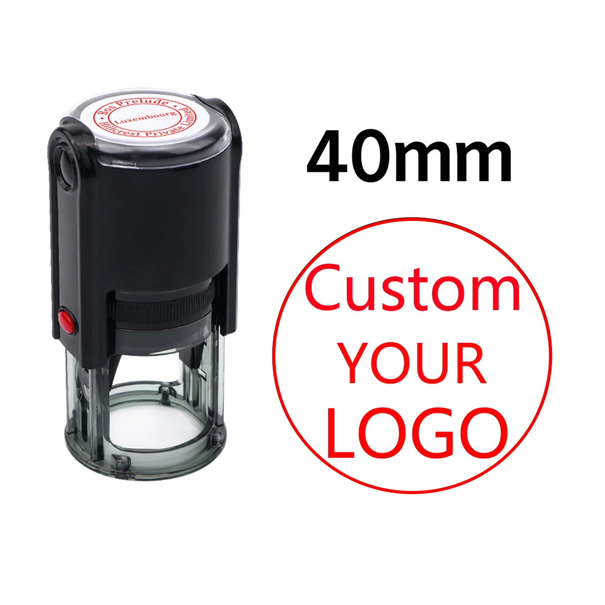 Aangepaste zelfinktende stempel met uw eigen logo, lichtgevoelige inkt / rubberen stempel, personaliseren uw logo Meerdere inktkleuropties