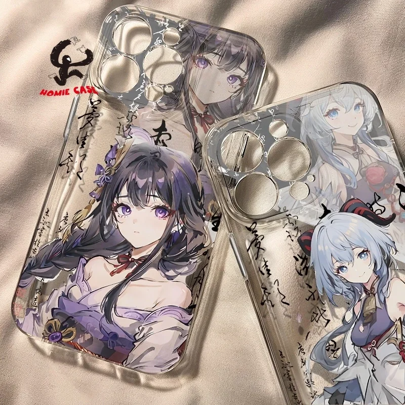 Phonecase de jeu Genshin Impact personnalisée, style anime, iPhone X, XS, iPhone 11, 12, 16, 16 Pro, iPhone Poly