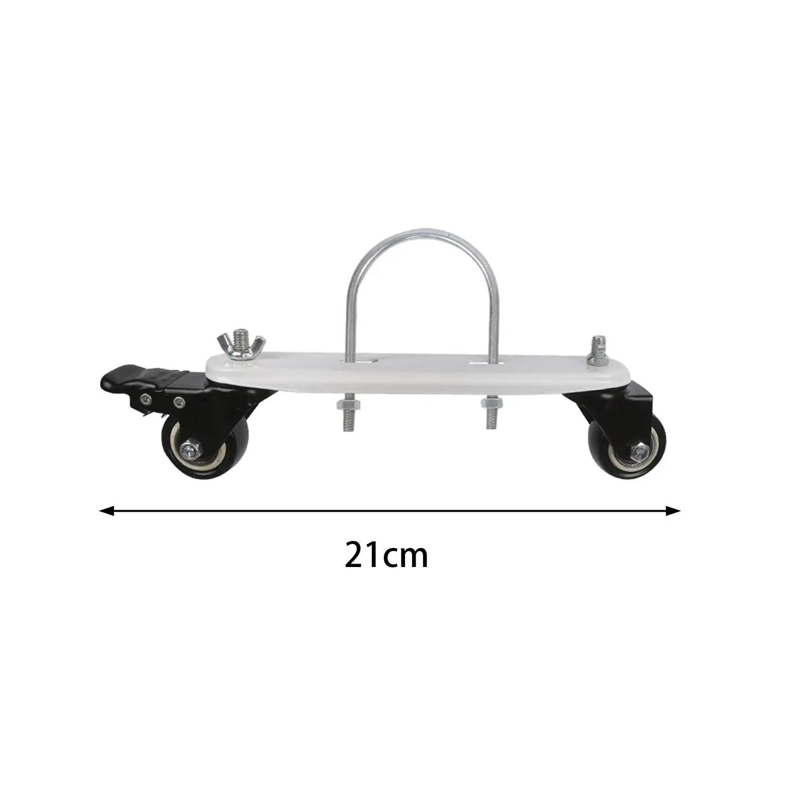 1 Pair Electric Heater Caster Bracket Frame Base Length 21cm Easily Install Hole to Hole Distance 4.2cm Replace Parts Universal