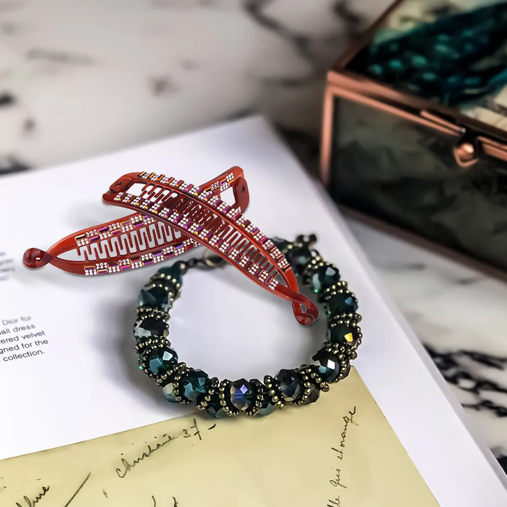 

Набор из 6 заколок для волос в форме рыбки, элегантные яркие зажимы для волос, нескользящие зажимы для прически, для вечеринок и свадеб, держатели для хвоста, аксессуары со стразами