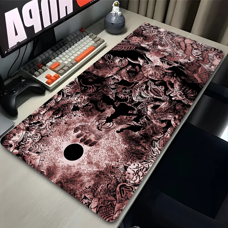 Mouse Pad Notbook Gaming Accessories Large Keyboard Pad Rubber Anime Carpet Computer NonSlip Desk Mat B-BERSERK Gamer MousePad