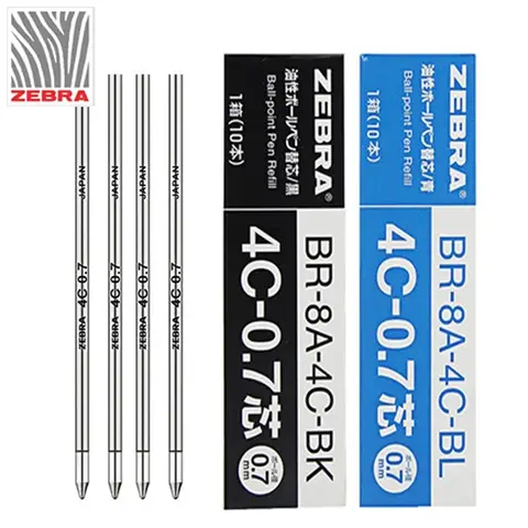 10pcs Japan Zebra Refills Br-8a-4c-0.7 Ball Point Pen Core Metal Bullet Head Is Suitable for BA17 T-3 B1sb6 Sb7 Sba1 B2A, Etc.