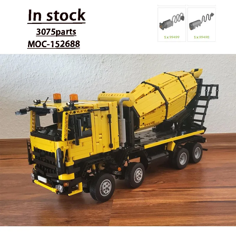 

MOC-152688 New Urban Model Concrete Mixer Truck Building Blocks, 3075 Pieces, Boys' and Children's Birthday Christmas Toy Gift