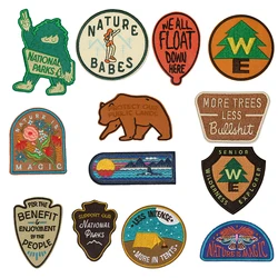 1PC National Park Explorer Embroidered Patch Iron On Sew On Patches For Clothing Cap Bag Jacket DIY Gift Badge With Hot Adhesive