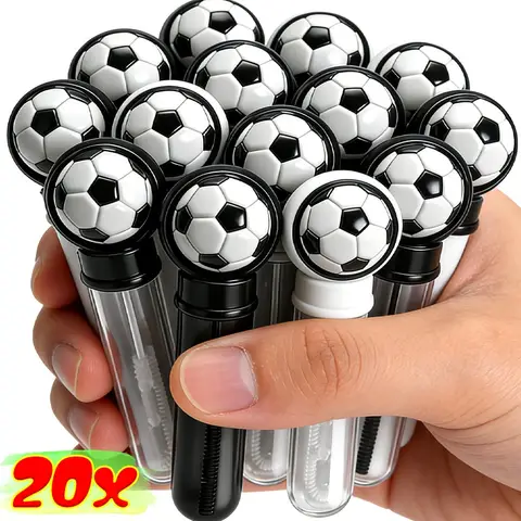 1/20x Empty Bubble Soap Bottles Round Shape Tube Boys Girls Favors Bubble Wand Soccer Theme Birthday Party Wedding Supplies