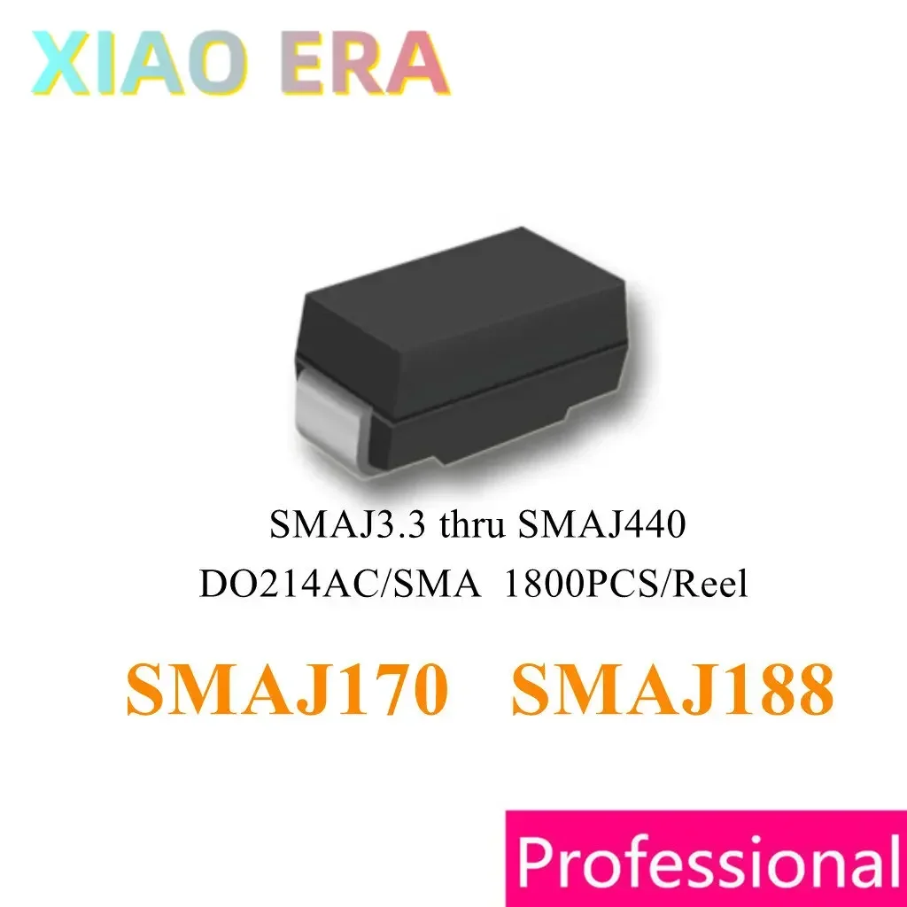 1800pcs SMAJ170 SMAJ188 SMA SMAJ170A SMAJ188A DO214AC SMAJ170CA SMAJ188CA Chinese TVS High quality