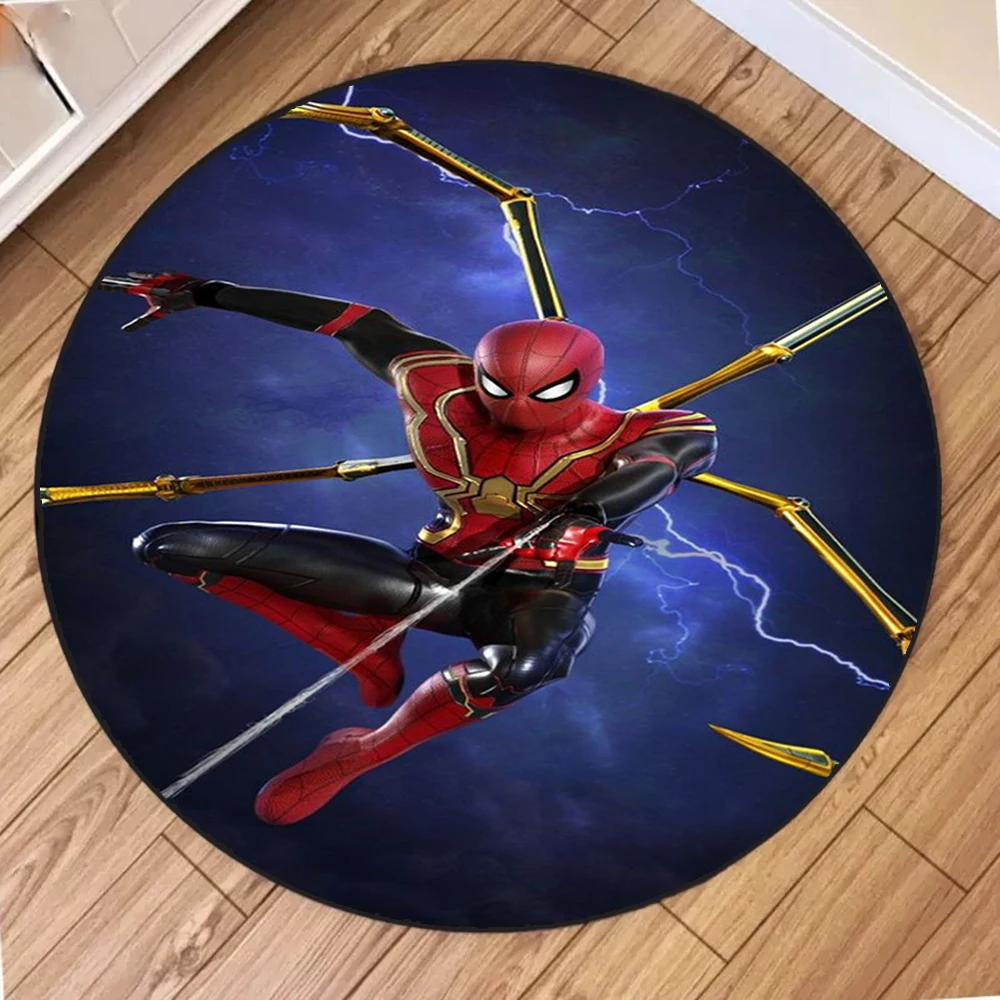 مينيسو ديزني الرجل العنكبوت المذهل حصيرة مستديرة غرفة المعيشة غرفة نوم دراسة المطبخ شرفة الباب السجاد عدم الانزلاق ديكور المنزل السجاد #2