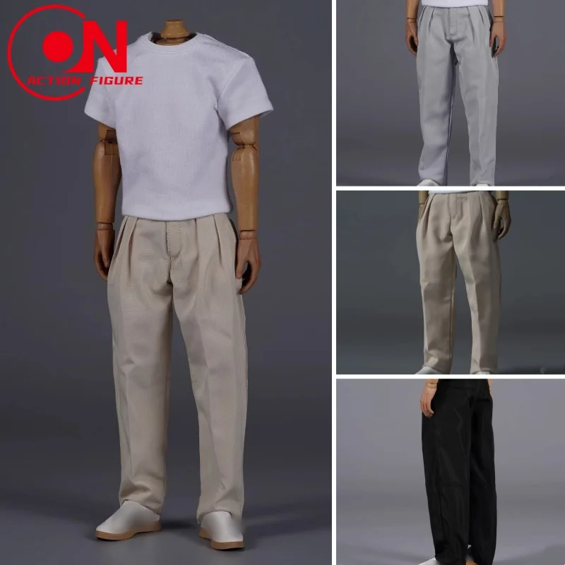AFS X012 1/6 Scale Male Fashion Retro Loose Casual Pants  Model Fit 12'' Male Soldier Action Figure Body Dolls