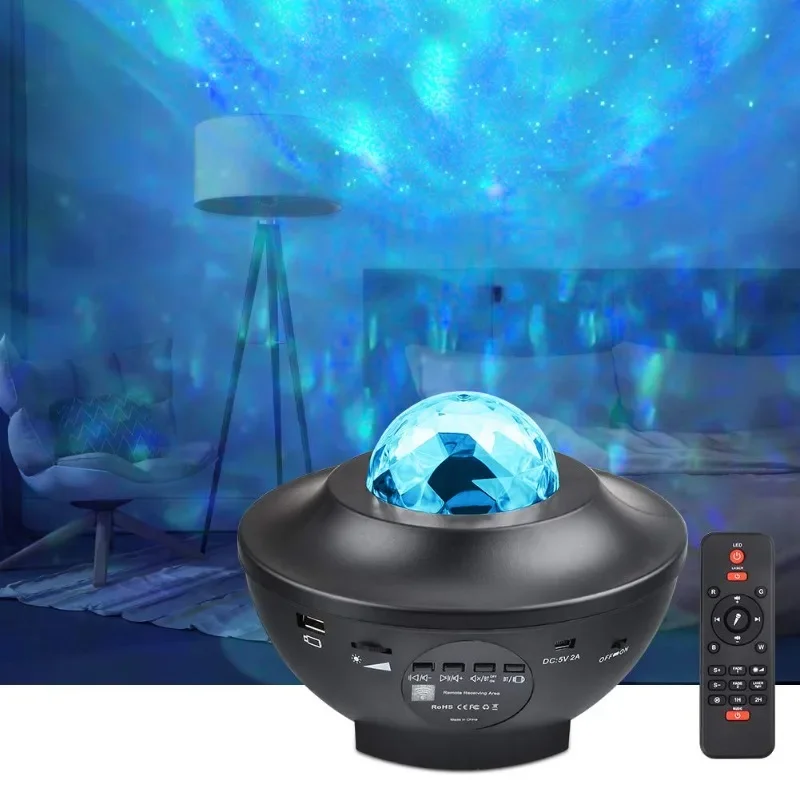 

Night light projector, star night light with bluetooth speaker, star projector with remote control and timer