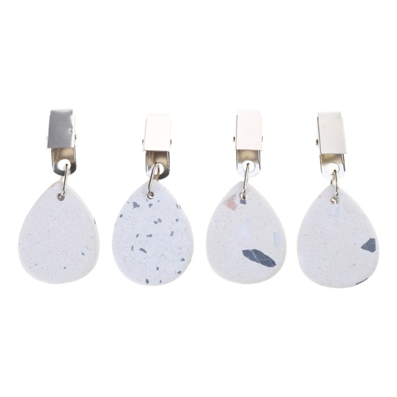 

4Pcs Table Cover Weights Stone Iron Tablecloths Pendants Table Cloth Pendant Tablecloth Clips Tablecloth Weights Clips