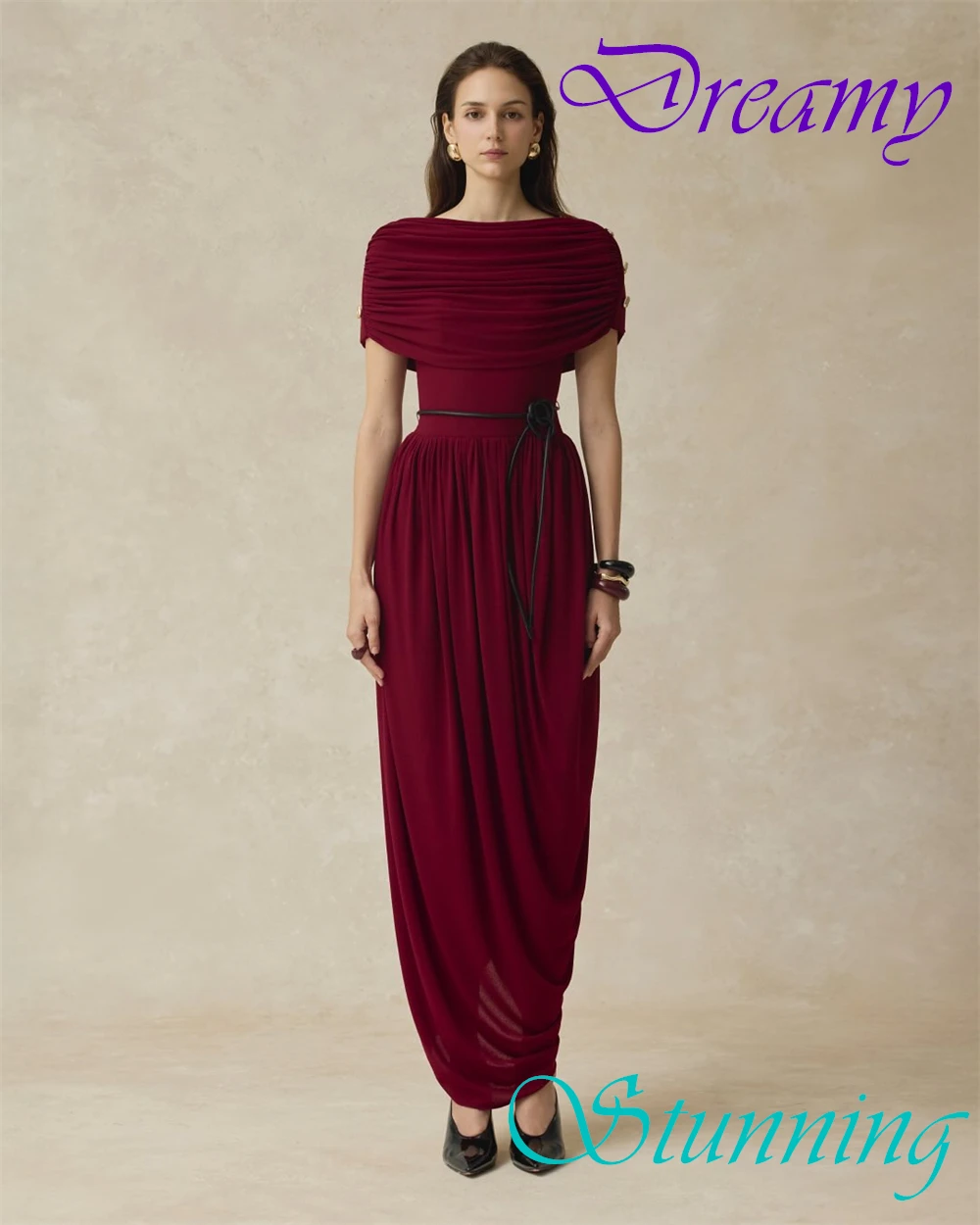 تخصيص رشيقة جيرسي مساء اللباس حساسة قارب الرقبة المشاهير العباءات مزاجه قصيرة الأكمام فساتين المناسبات الخاصة