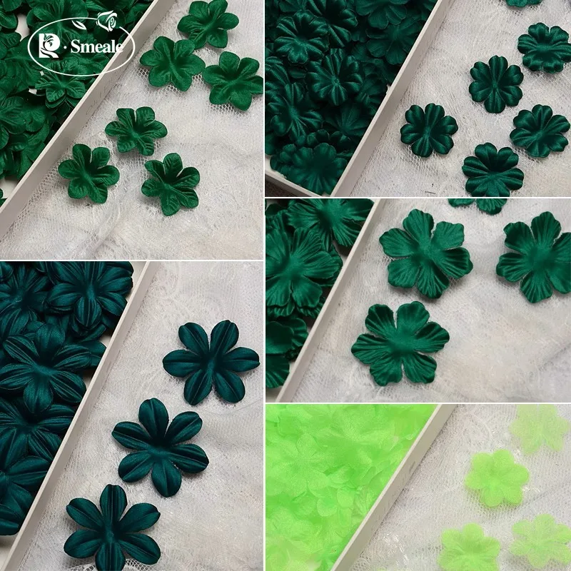 200 PCs/Pack.Multi-color Fabric Flower Petals for Wedding Dress,Children's Clothing,Fairy Decoration,DIY Jewelry Material