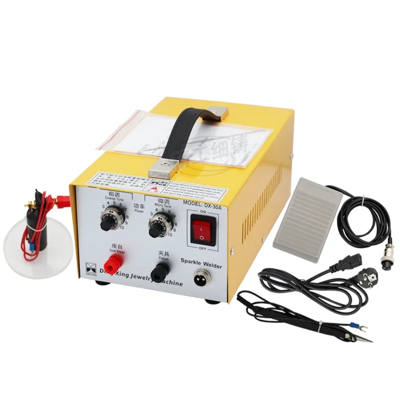 30A Jewelry Spot Welder Gold Silver Copper Ring Necklace Welding Machine Handheld Laser Pulse Touch Welding Machine AC220V