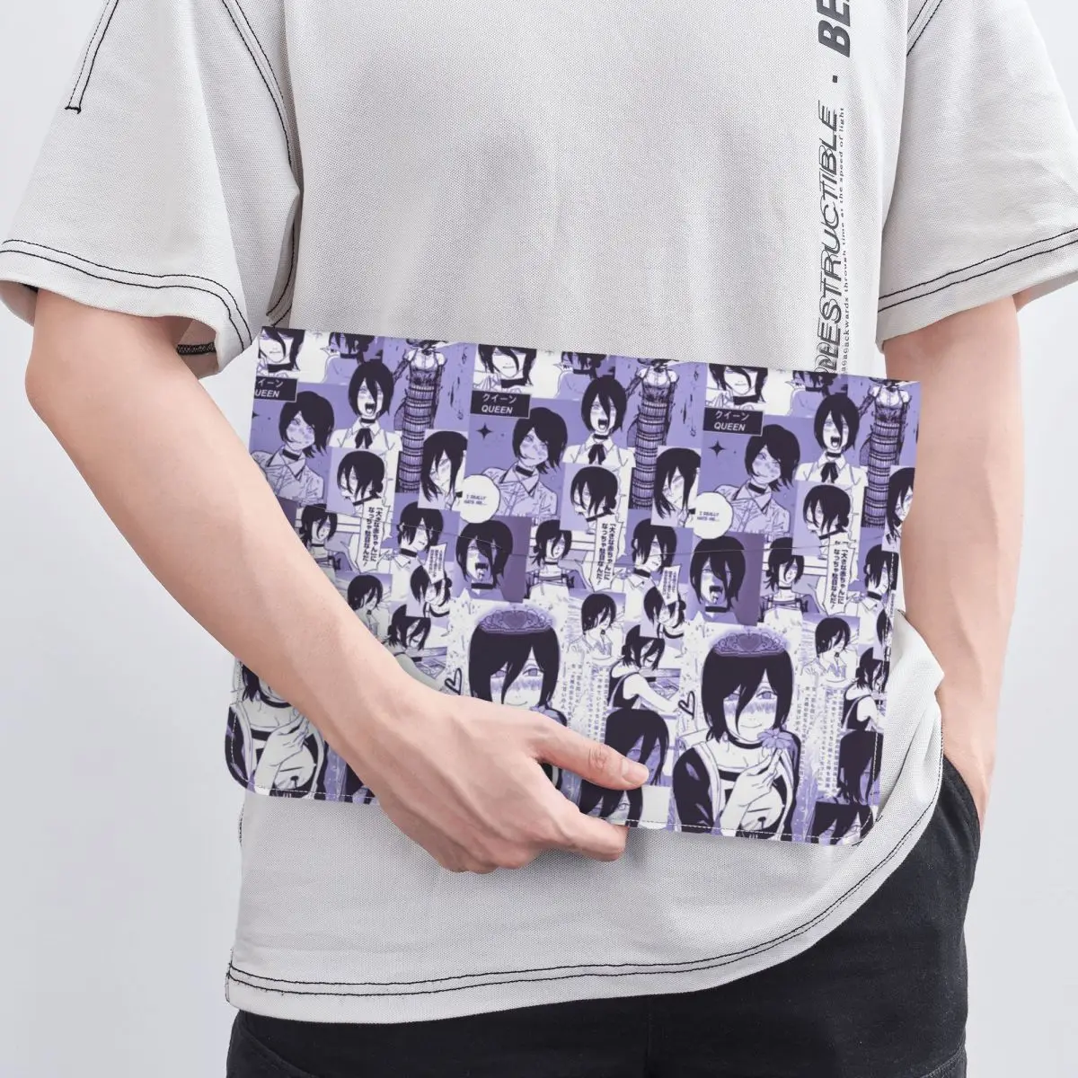 Chainsaw Man Devil Reze Arc PU Leather Horizontal Laptop Sleeve Shockproof Soft Lining Notebook Case 13 Inch