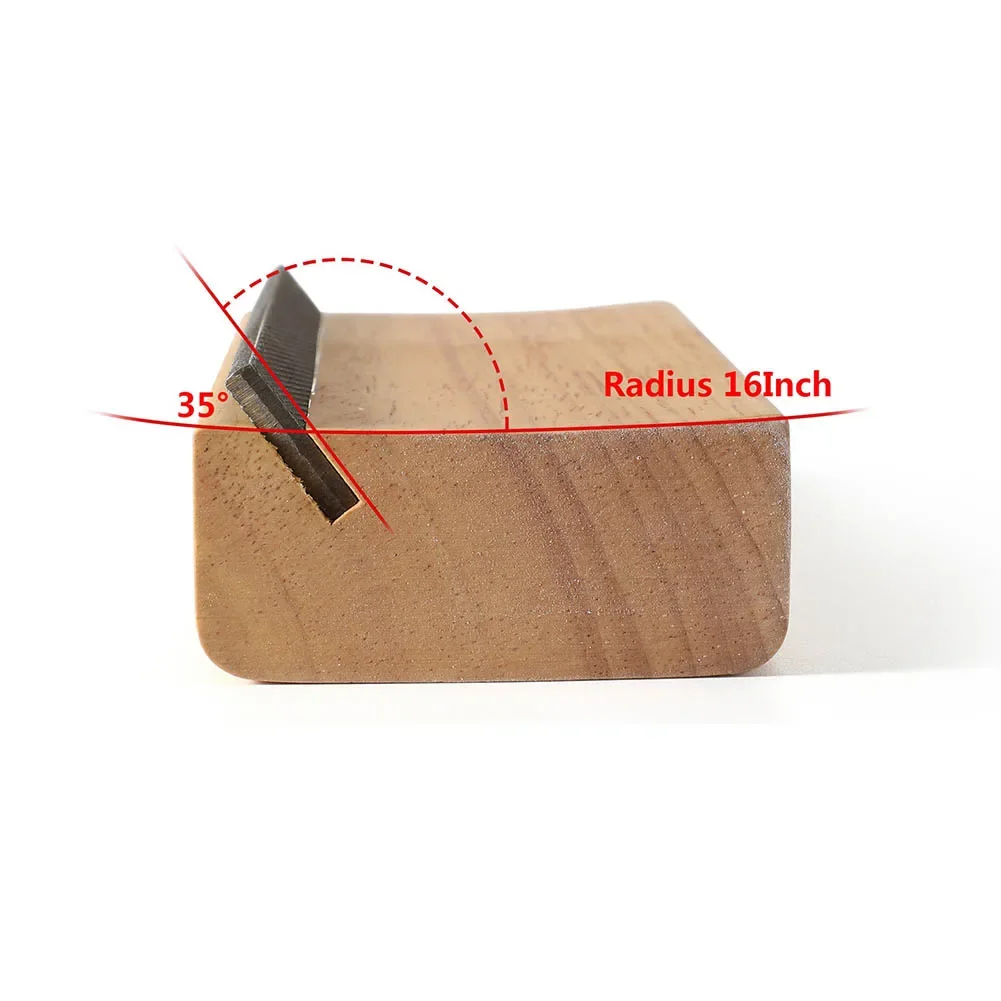 

Wooden 2 in 1 Guitar Fret Beveling Tool Perfectly Designed to Enhance Comfort During Detailed Neck Work by Luthiers