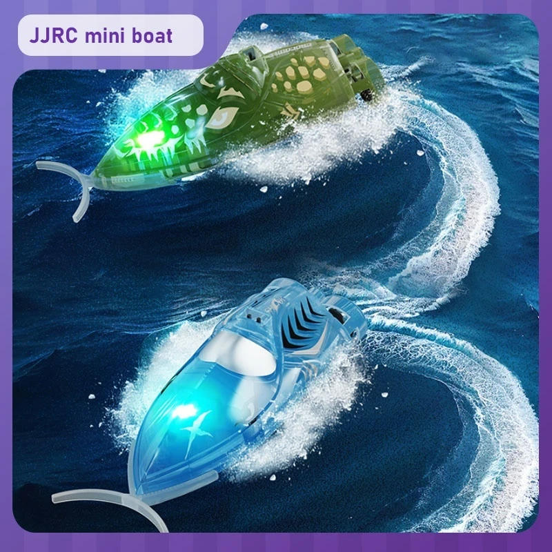 

JJRC 2.4G rC Boat Mini LED light stunt rolling boat high-speed water vessel rc boats Remote control toy boat Toy boat model gift