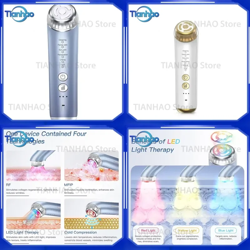 RF Beauty Device for Home Use Multi-Function Eye and Face Lifting Photorejuvenation and Ionization Device