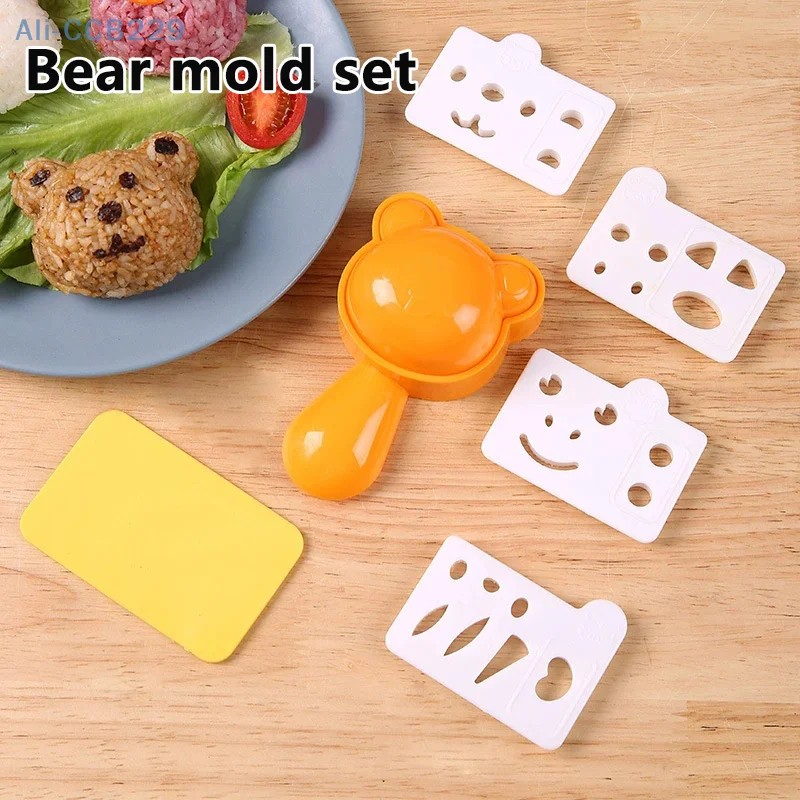 

Cute Sushi Tools Onigiri Molds Bear Animal Shape Sushi Kids Rice Mashed Potato Pumpkin Mash Baking Supplies Kitchen Gadgets