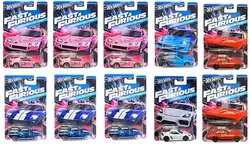 Hot Wheels 1/64 Fast and Furious NISSAN SILVIA S15 MITSUBISHI ECLIPSE TOYOTA SUPRA FORD ESCORT dodge hellcat Diecast car Model