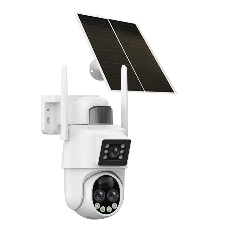 6MP V380pro APP 10x Zoom Dual Lens Solar Power WIFI/4G IP Dome Camera AI Humanoid Home Security CCTV Intercom Baby Monitor