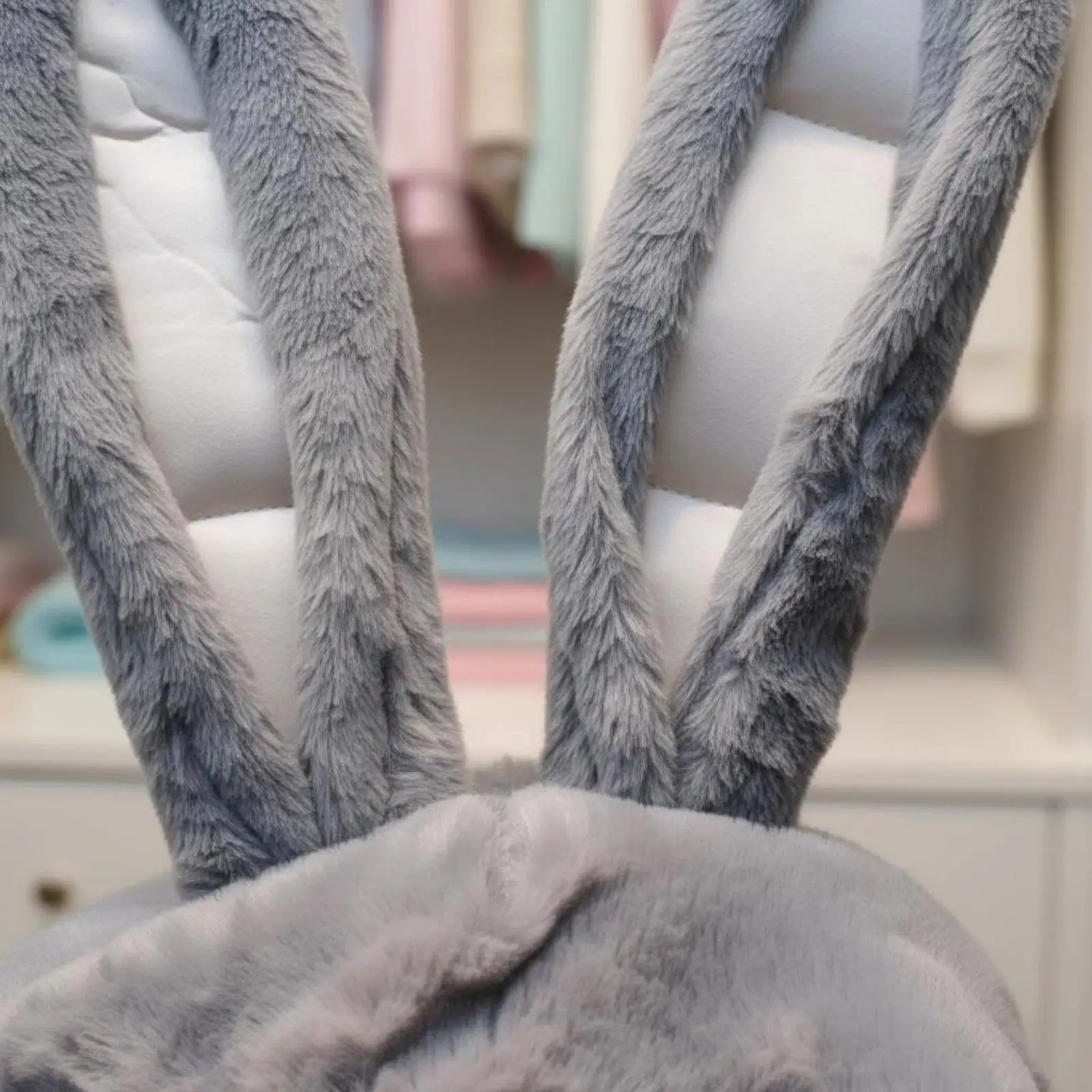 Soft Plush Rabbit Ears Hat Cosplay Animal Headwear Mini Hat Decoration for Photography and Costume Party