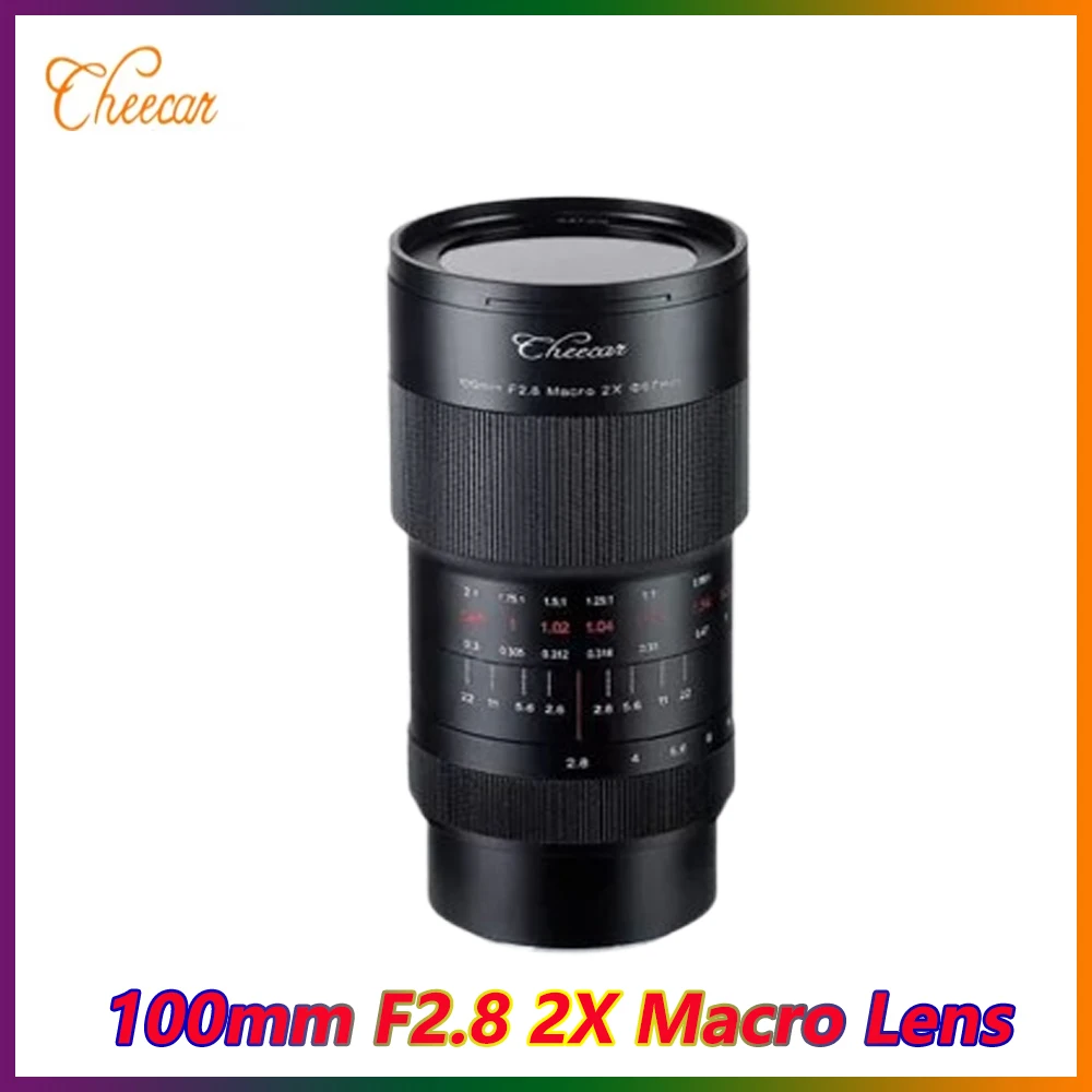 Cheecar 100mm F2.8 2X Macro Lens Full Frame  for Shooting Insect Photography for Sony E Canon RF Nikon Z Panasonic L Mount