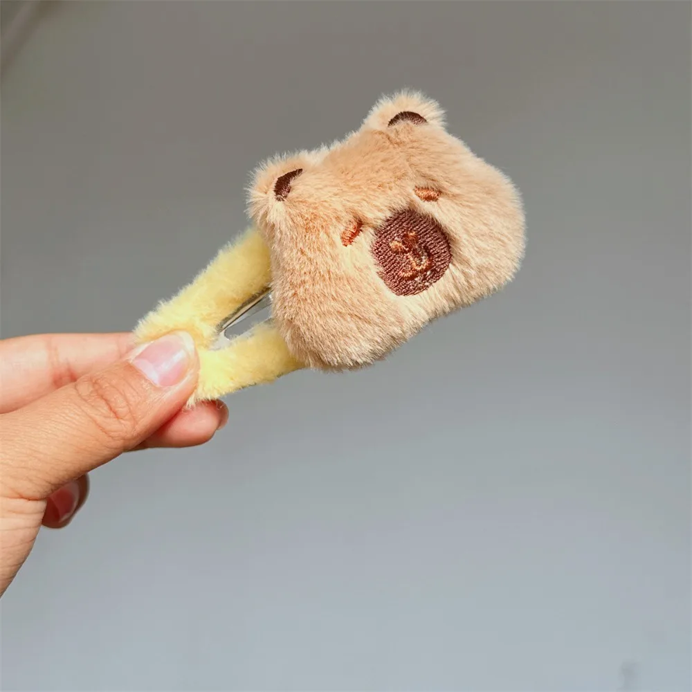 Funny PP Cotton Capybara Headband Hair Hoop Soft Capybara Plush Hair Clip Hairpin Cute Cartoon Animal Hair Accessories Daily