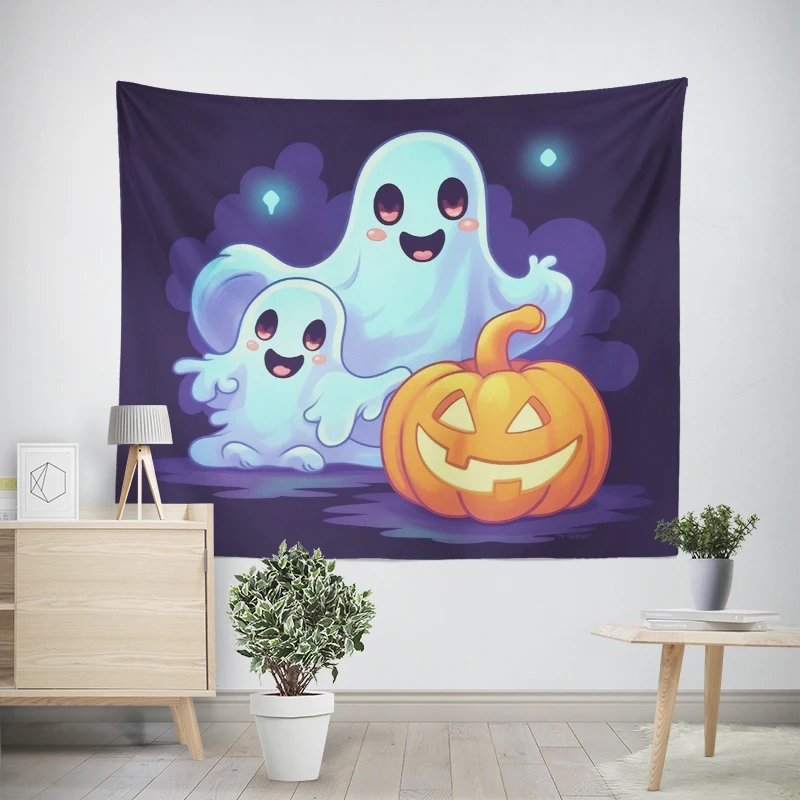 Haupt dekorationen moderne Raum dekor Artikel Wandteppich ästhetische Schlafzimmer Wand kunst große Stoff Tapisserien Halloween Herbst lustig