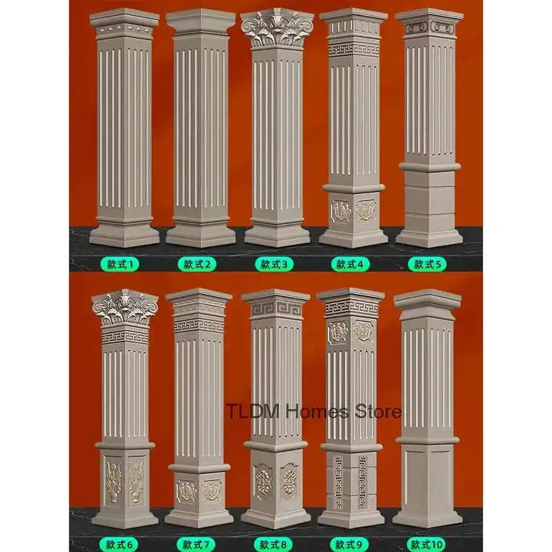 

Thickened Roman Column Mold for Villa Gate Square Cement Column Mold Light Luxury Square Decorative Building Roman Column Mold