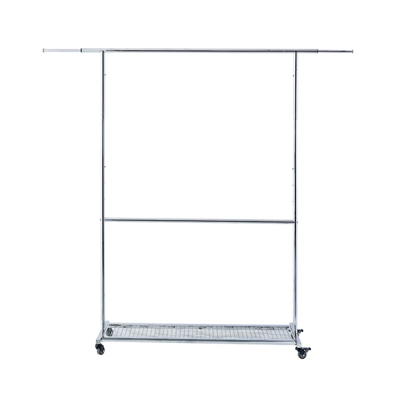 custom，Customized Metal Clothing Display Rack Rack With Wheels