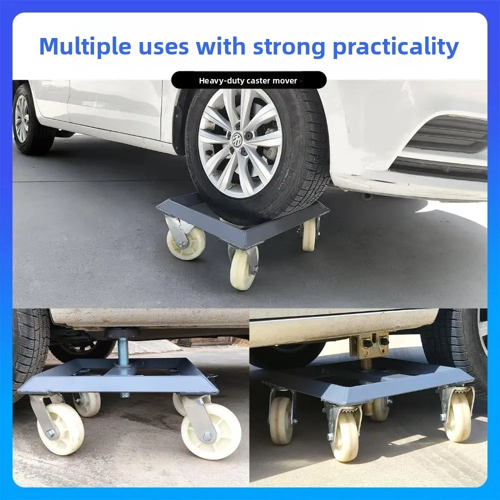 Car Moving Dolly for Workshop Vehicle Tow Trolley for Accident and EV Repair Chassis Transport Skate Set