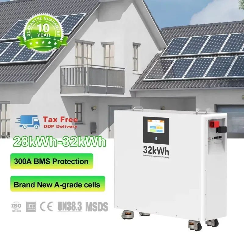 Ultra-Large Capacity 48V LiFePO4 Battery Pack 28KWH 560AH 51.2V Lithium Ion Rechargeable Deep Cycle Solar Energy Storage Battery