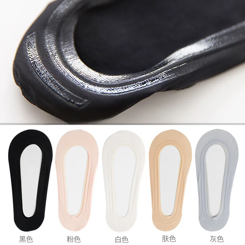 Non-slip Invisible Socks Slippers Seamless Ice Silk Boat Socks Summer Ultra Thin Solid Casual Breathable Low Cut Socks for Women image 3