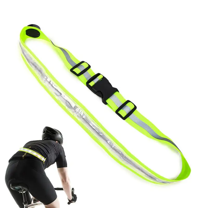 Reflective Safety Belt High Visibility Glowing LED Waistband USB Charging Night Running riding Safety Reflective Belt Adjustable