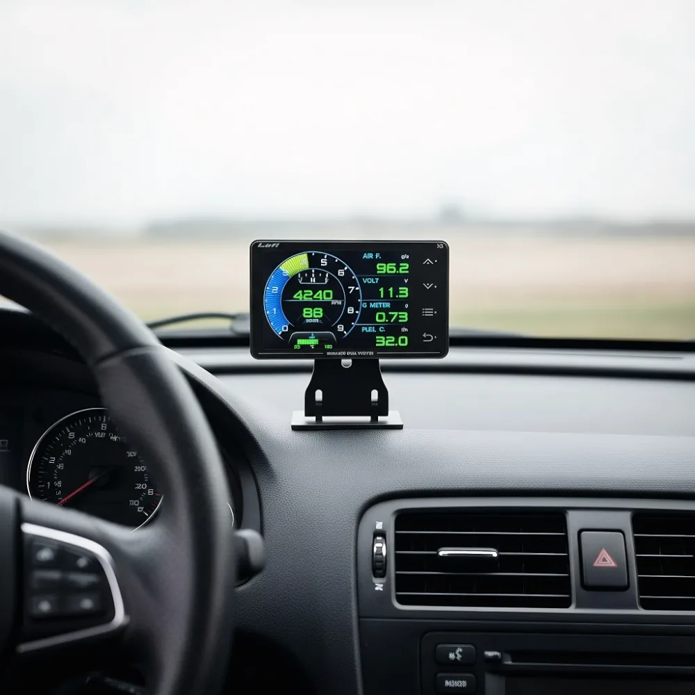 LUFI XS أداة تعديل السيارة Obd2 + GPS متعددة الوظائف LCD متر سرعة التوربينات G-قيمة الجيروسكوب #2