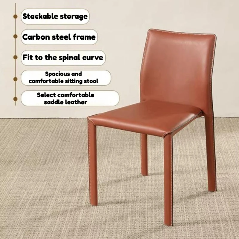 Beautiful Stackable Dining Chairs Wipeable Rustic Kitchen Ergonomic Chair Designer Minimalist Gaming Nordic Home Furniture