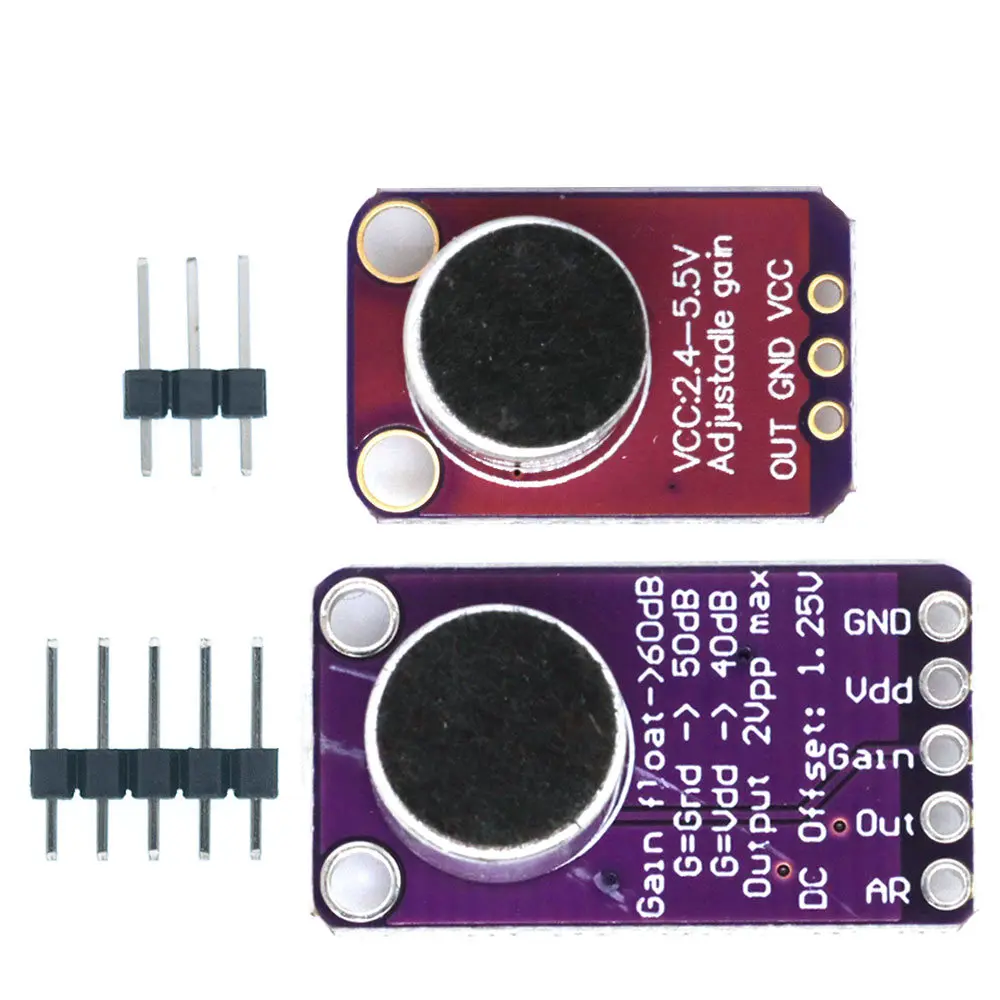 MAX4466 Electret Microphone Amplifier Module MAX4466 Adjustable Gain For Arduino MAX9814 Microphone AGC Board Sound Sensor