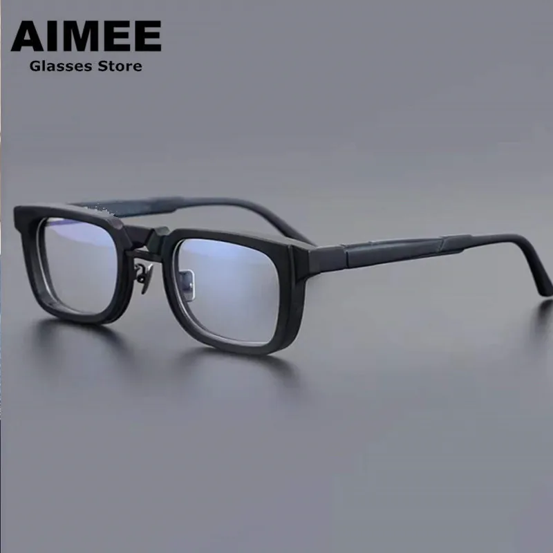 German Design Personality Big Size Acetate Glasses Frame Men Retro Square Prescription Eyeglasses Women Myopia Blue light Gafas